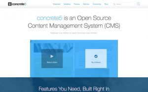 concrete5 is a CMS Content Management System that is free and Open Source